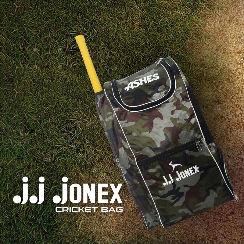 Jonex JJ Ashes Cricket Kit Bag with Shoe Compartment - Large Capacity Duffel - Green - Image 1